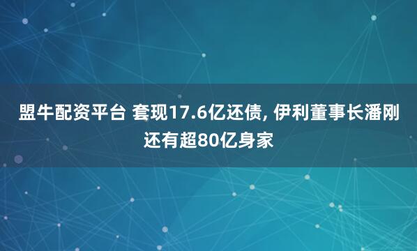 盟牛配资平台 套现17.6亿还债, 伊利董事长潘刚还有超80亿身家